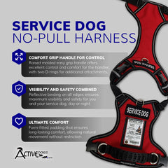 Harnais ActiveDogs avec fenêtre d'identification pratique pour les badges