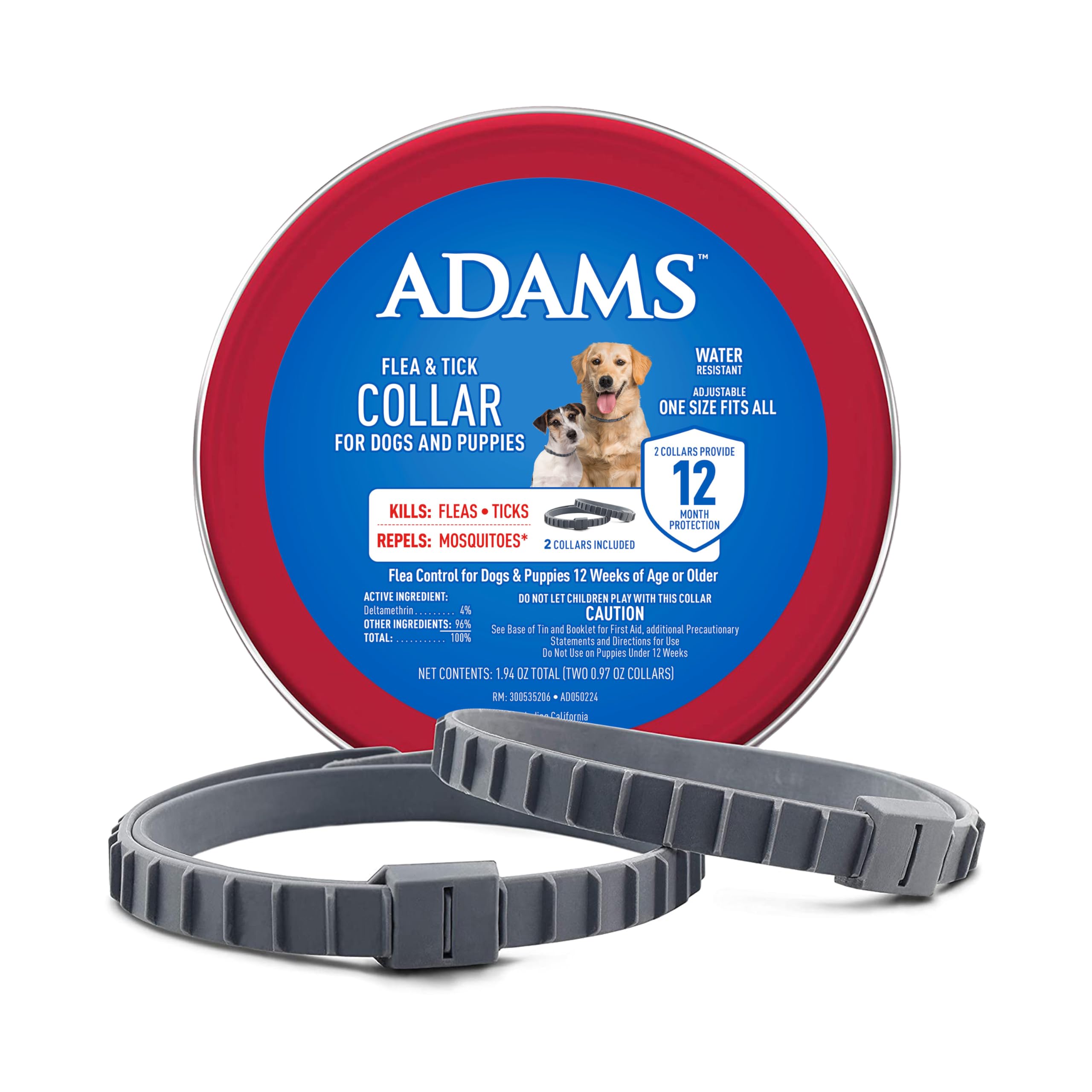 Collier ADAMS pack chien puces et tiques – protection durable.