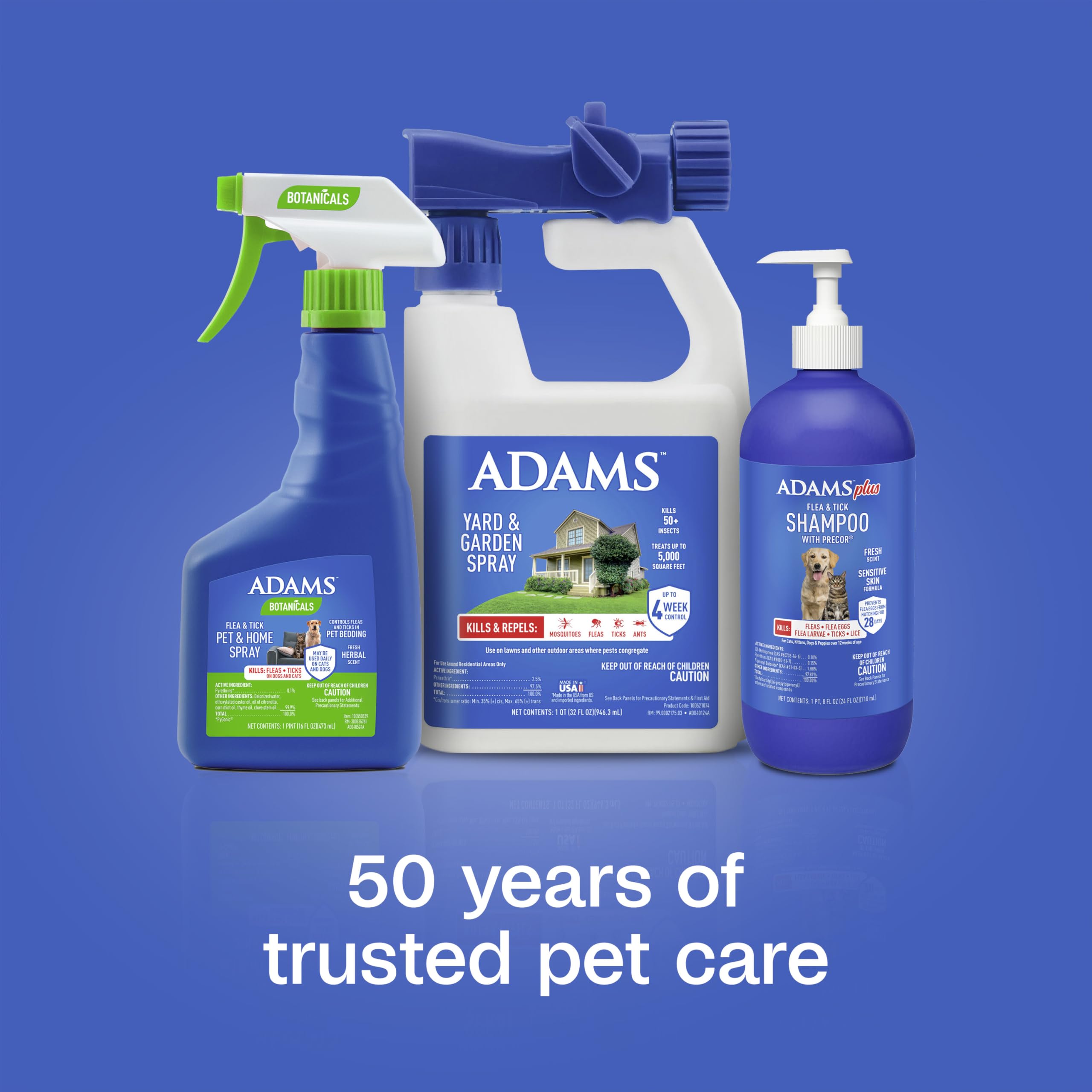 ADAMS Plus, chien et chat profitent d’un lavage efficace et agréable.