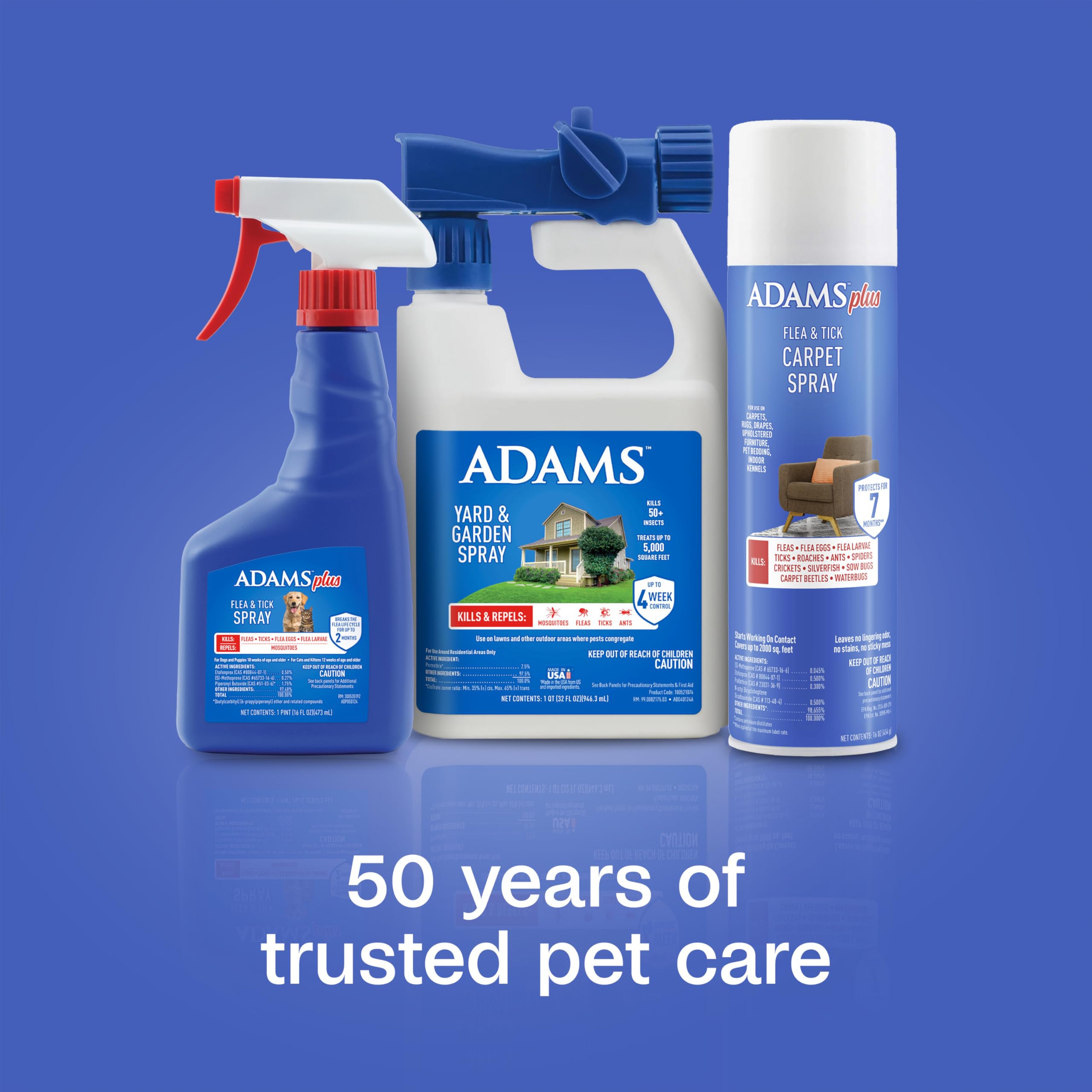 ADAMS Plus protection-7-mois : couverture longue pour les surfaces traitées.