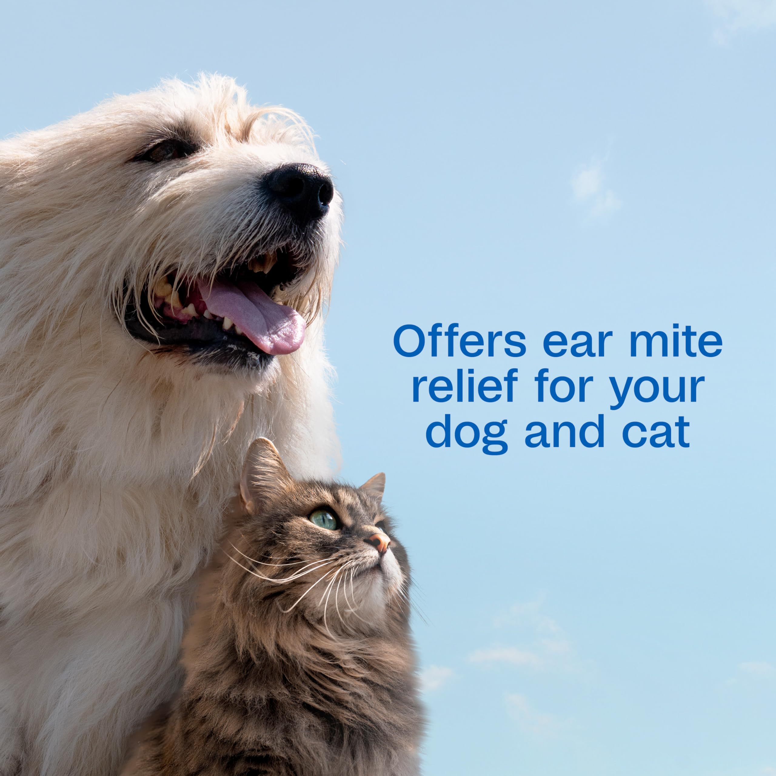 ADAMS Traitement Mite Oreille – chien et chat recevant le soin.