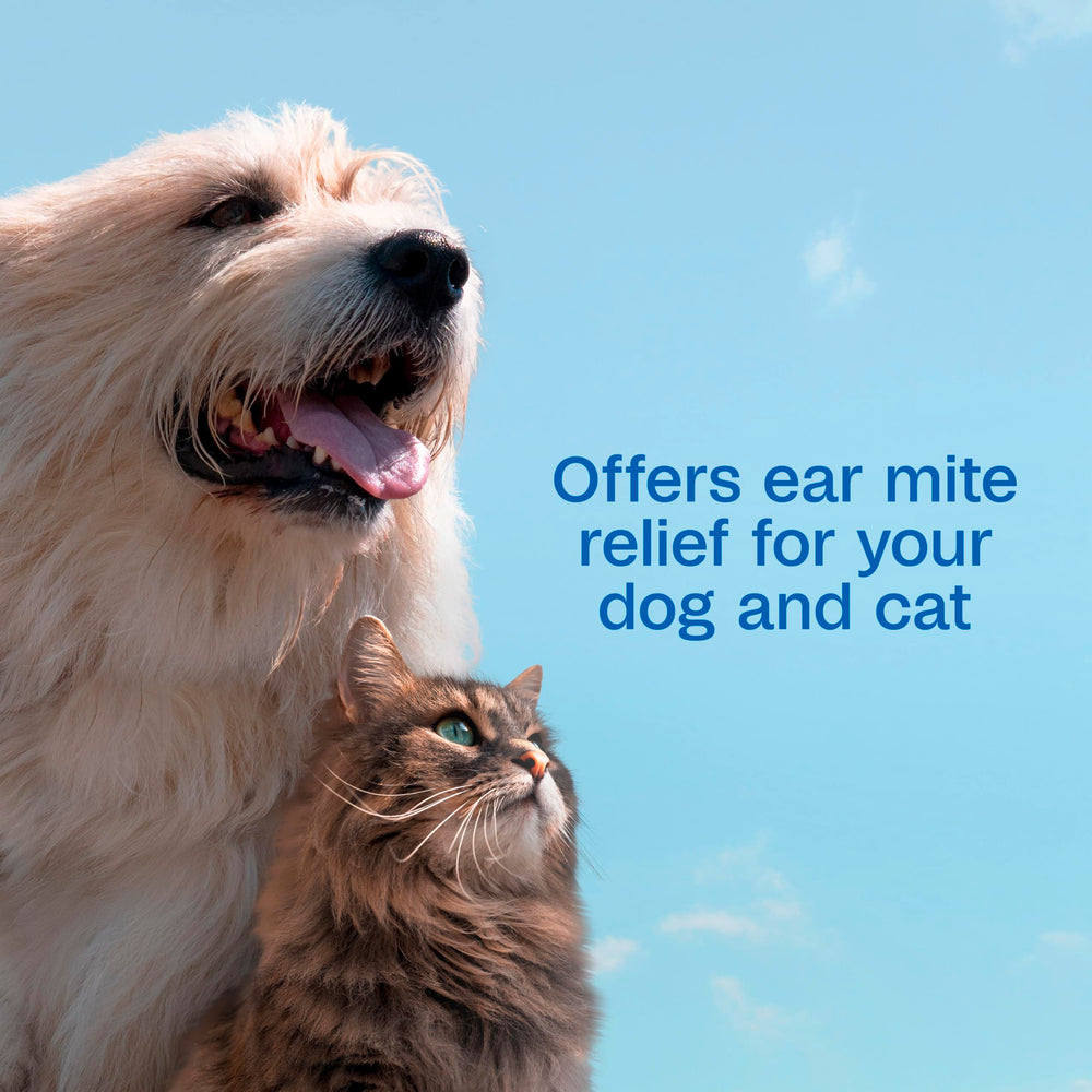 ADAMS Traitement Mite Oreille – chien et chat recevant le soin.