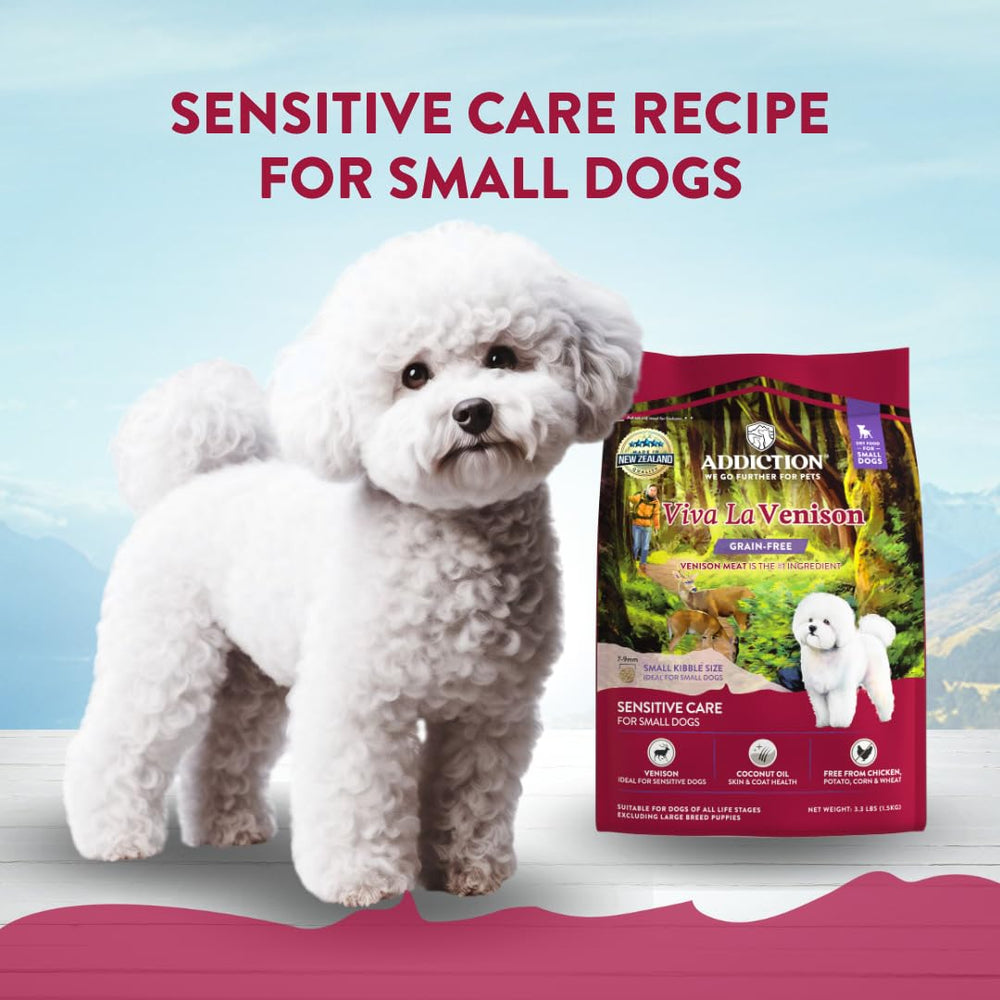 Addiction croquettes petites pour chien: texture adaptée pour mâchoires délicates.
