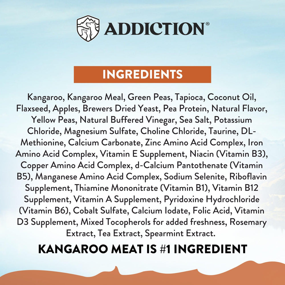 Addiction sans cereales kangourou chien option hypoallergenique