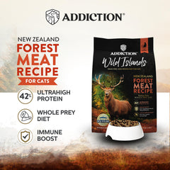 Addiction venison premium, ingrédients clés pour chats actifs