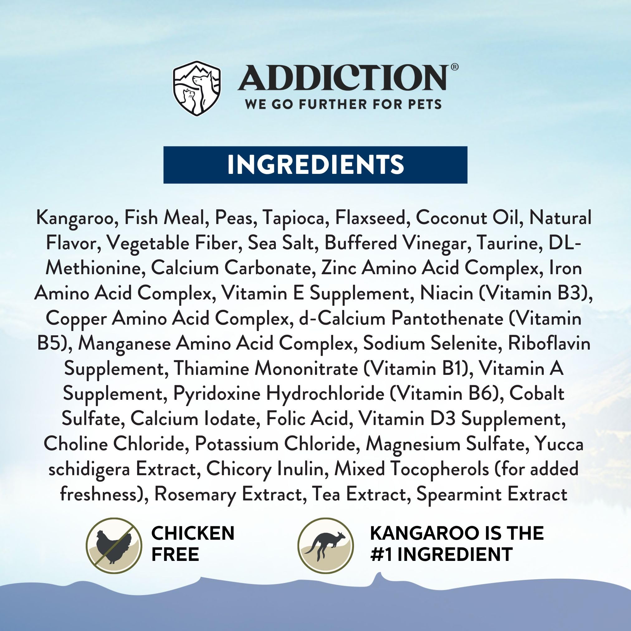 Add Addiction Wild Kangaroo Feast bol-repas : repas sain pour chats sensibles à l'intérieur.
