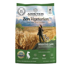 Addiction Zen, sachet pratique de nourriture végétarienne pour chien.