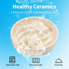Bol Addogyy en céramique compatible micro-onde pour réchauffer la nourriture.