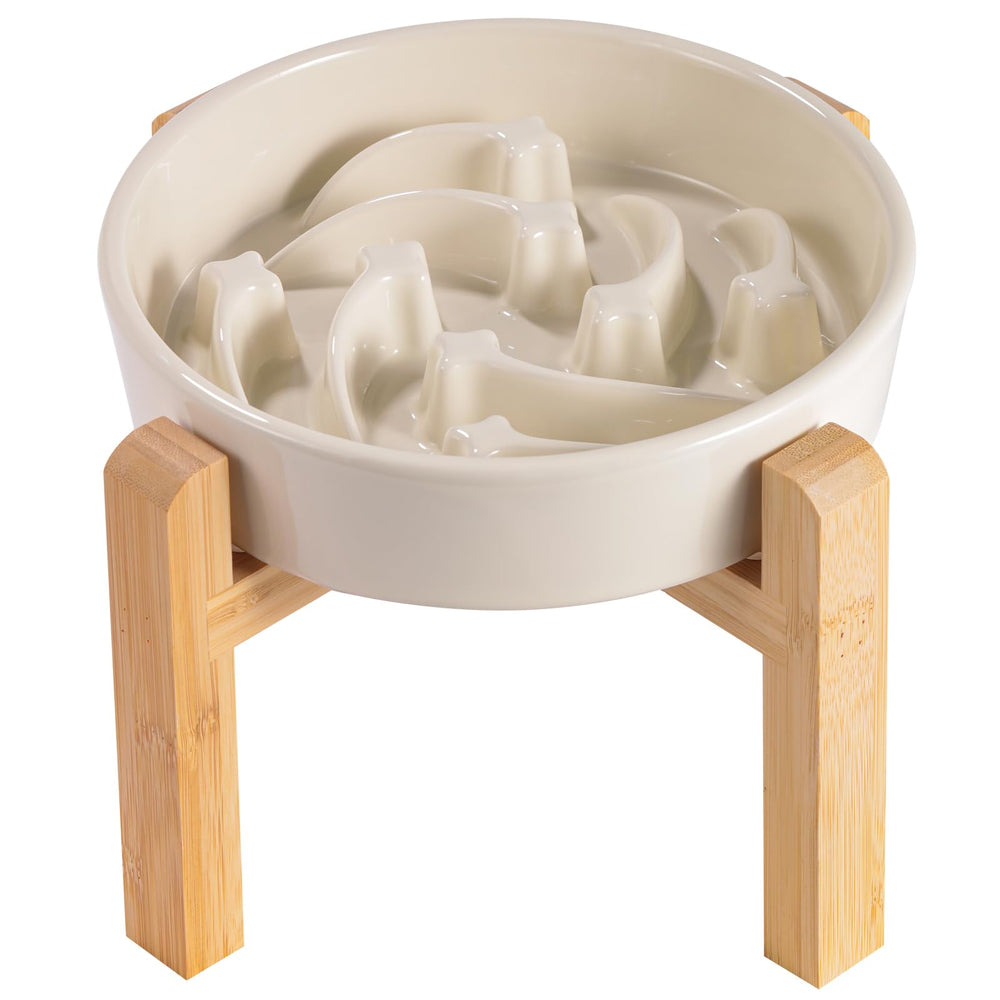Bol Addogyy en céramique pour alimentation lente, idéal pour chiens.
