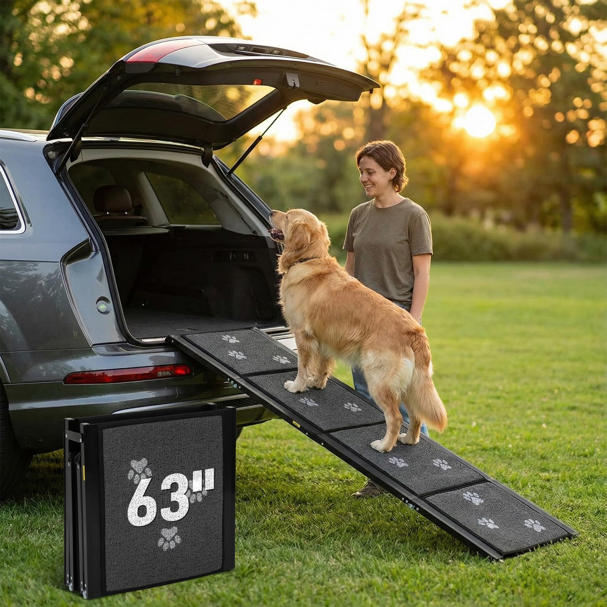 Ademon Rampe 63 po avec surface antiderapante facilitant l'acces en voiture.
