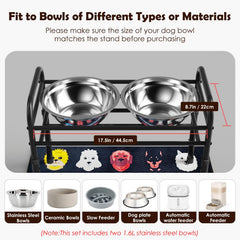 Bols en inox ADENGL 1600 ml, alimentation et hydratation sans mélange.