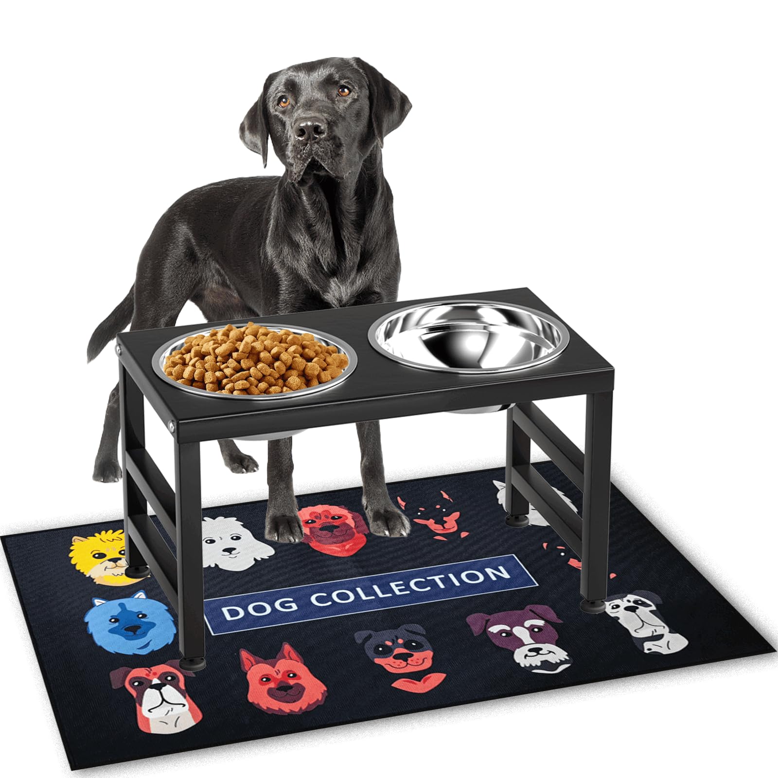 ADENGL: gamelle surélevée en métal de 10 pouces pour chien, confort d’alimentation.