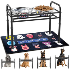 Support surélevé ADENGL pour gros chien, facilite l’accès à la nourriture.