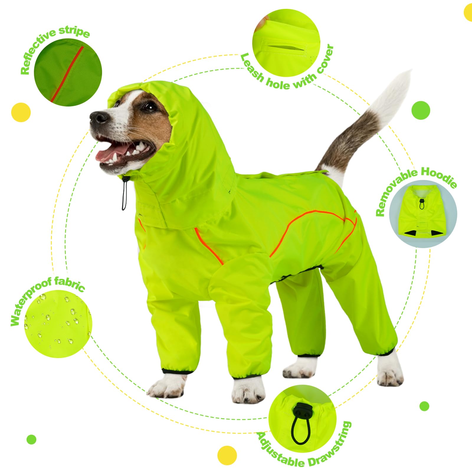 ADNIKIA chien avec capuche amovible, protection contre le vent sans gêner la vue.