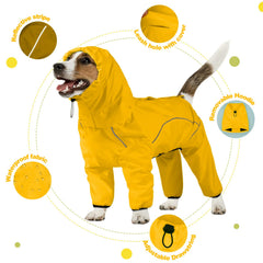 ADNIKIA manteau chien avec bandes réfléchissantes pour meilleure visibilité.