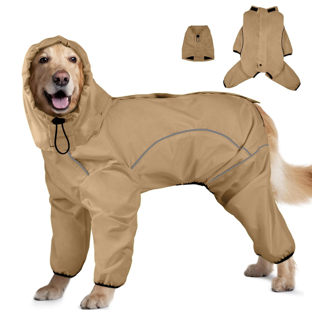 Manteau ADNIKIA pour chien avec capuche amovible, garde le chien au sec durant les balades.