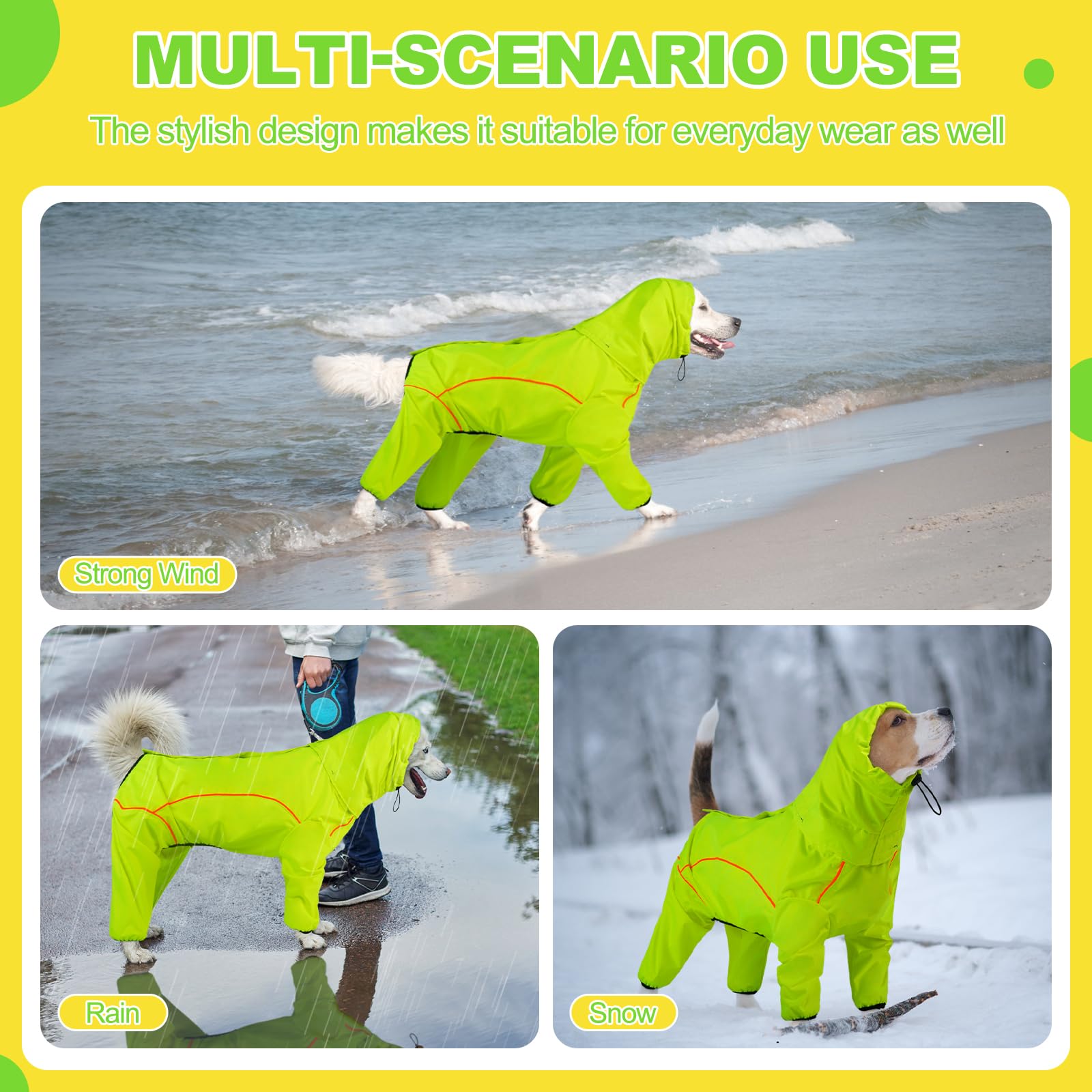 ADNIKIA manteau pluie chien lavage facile au lave-linge