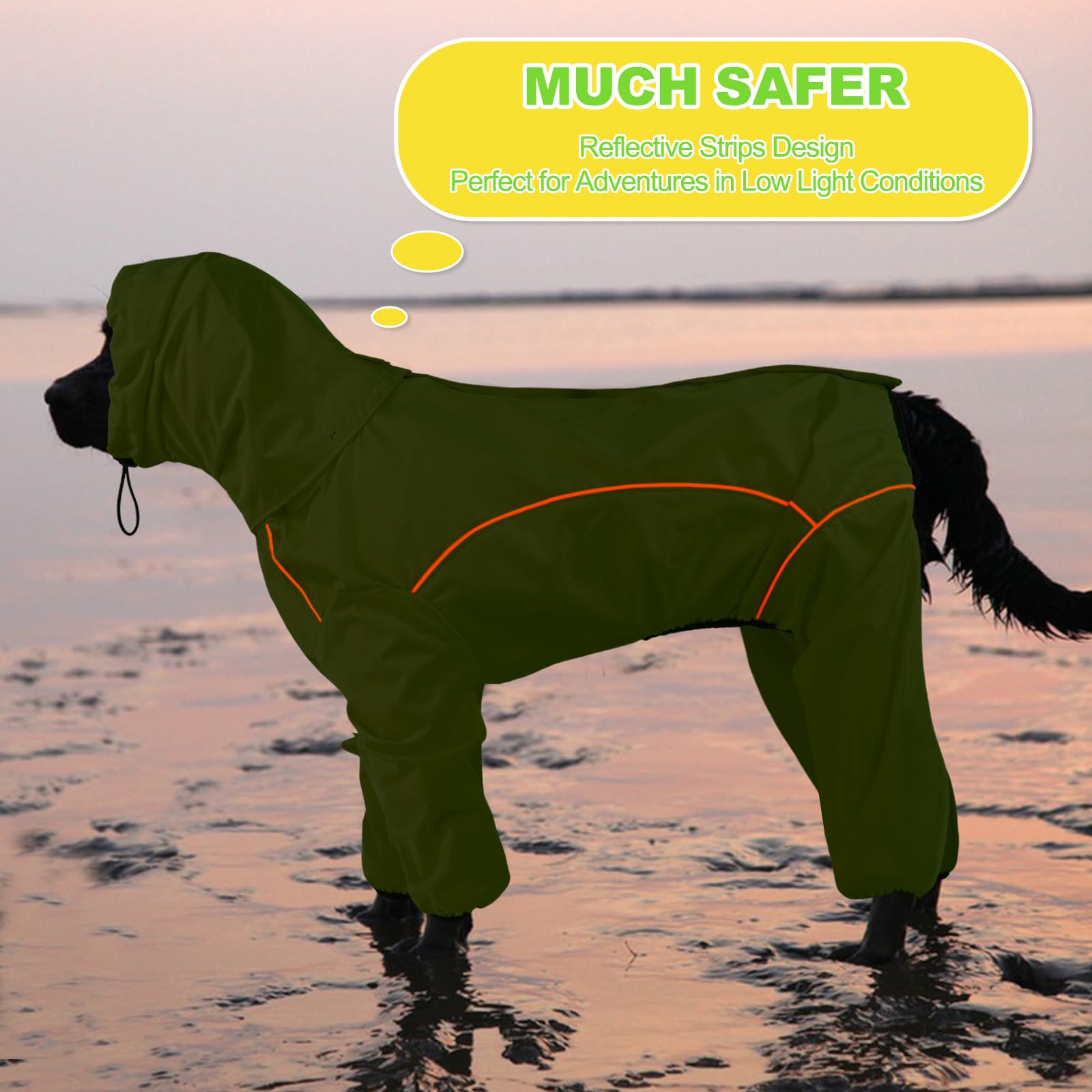 ADNIKIA manteau pluie chien usage extérieur neigeux