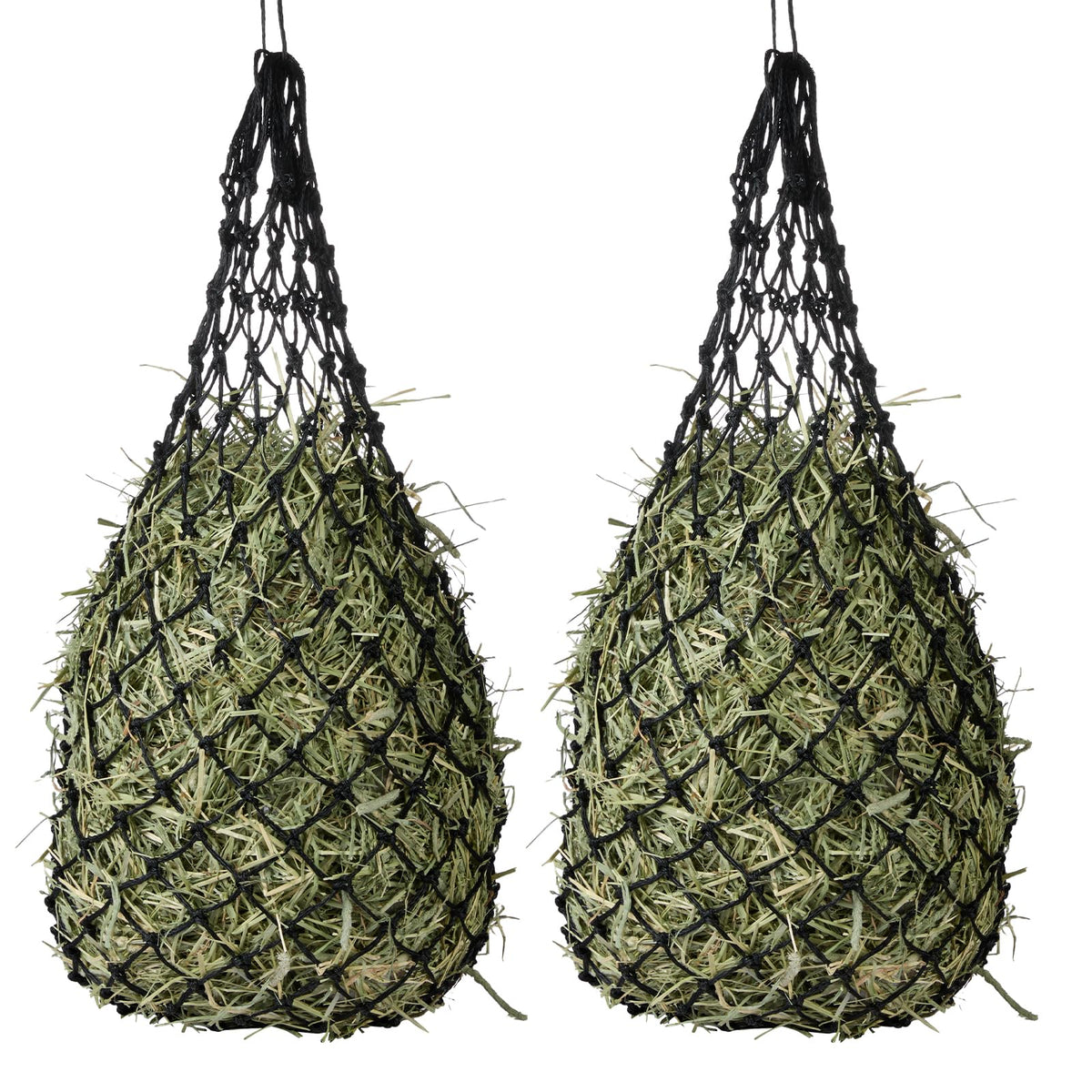 Sacs foin lent ADOEIAK pour chevaux avec trous 5 cm.