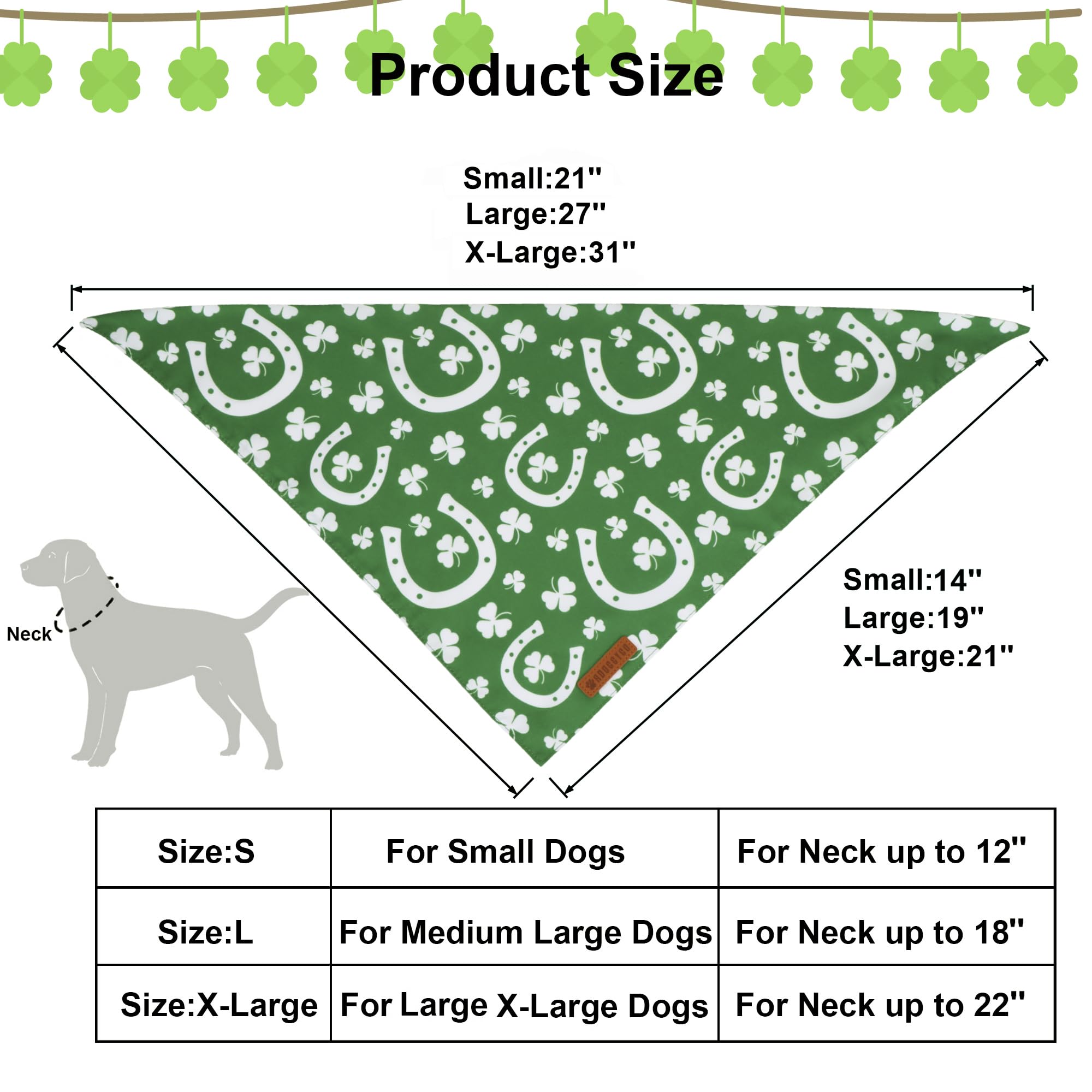 Bandana ADOGGYGO pour chien polyester doux et ajustable.