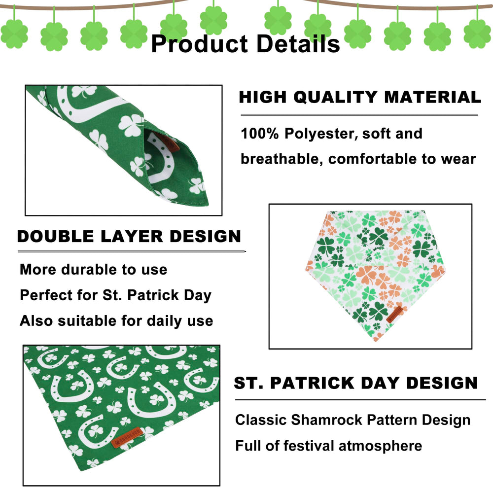 Bandana Saint-Patrick ADOGGYGO pour chien, style festif et séance photo.