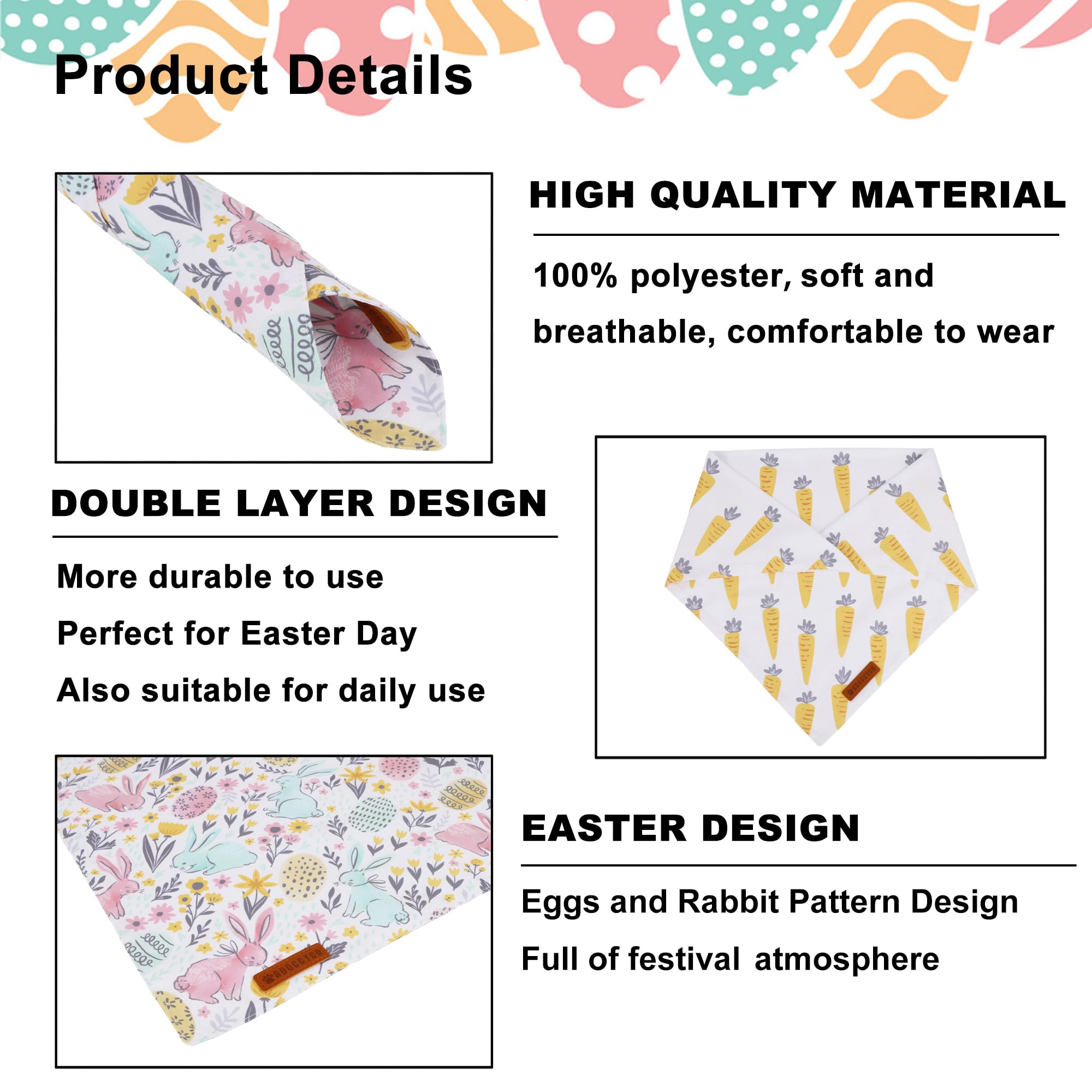 Bandana ADOGGYGO à double couche, durable pour aventures quotidiennes