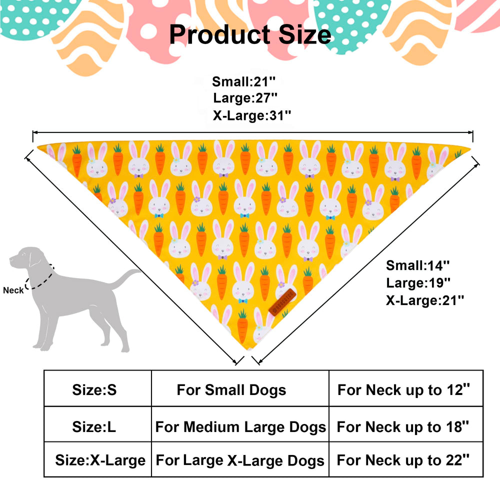 Bandana ADOGGYGO paques, double couches pour plus de durabilité.