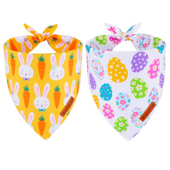 Bandana ADOGGYGO paques lapin-carotte, style festif et confortable pour chien.