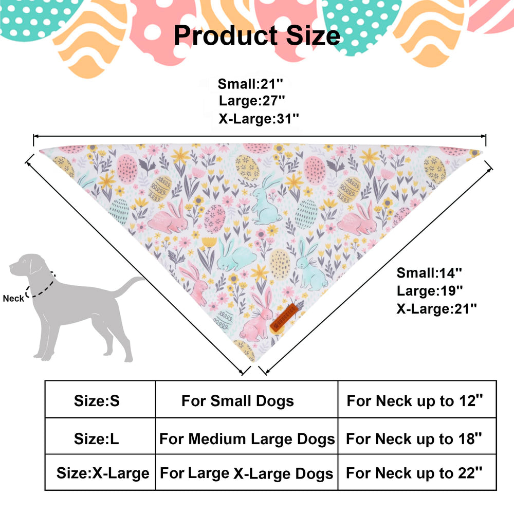 Bandana ADOGGYGO Pâques pour chien, motif général chic