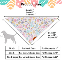 Bandana ADOGGYGO Pâques pour chien, motif général chic