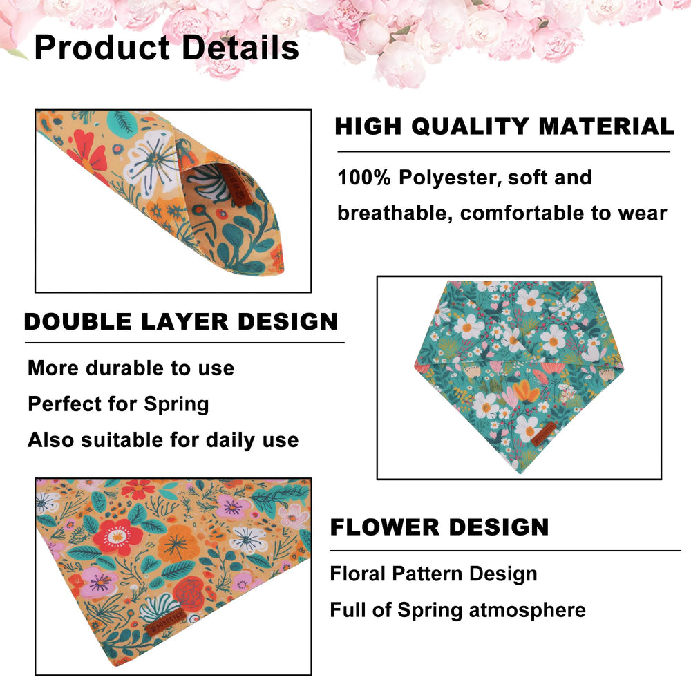 ADOGGYGO Bandana polyester doux, texture agréable pour chien.