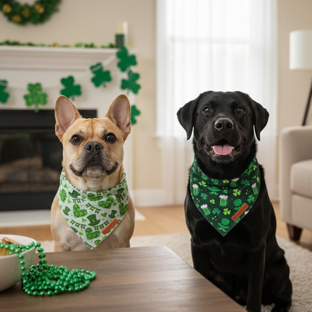 ADOGGYGO bandana Saint-Patrick vert, douceur polyester, confort durable pour les sorties.