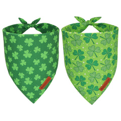 ADOGGYGO bandana St Patrick vert tréfle, parfait pour photos et fêtes.