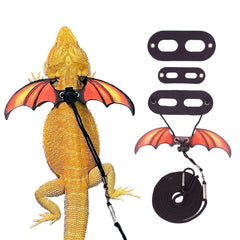 HARNAIS ADOGGYGO dragon barbu avec ailes orange pour sorties en plein air
