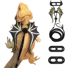 ADOGGYGO longe dinosaure-ailes pour dragon-barbu, idéal pour sorties en plein air.