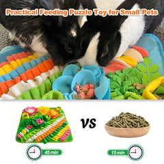 Adpartner tapis de forage lapin, motif fleurs: zones cachées pour friandises.