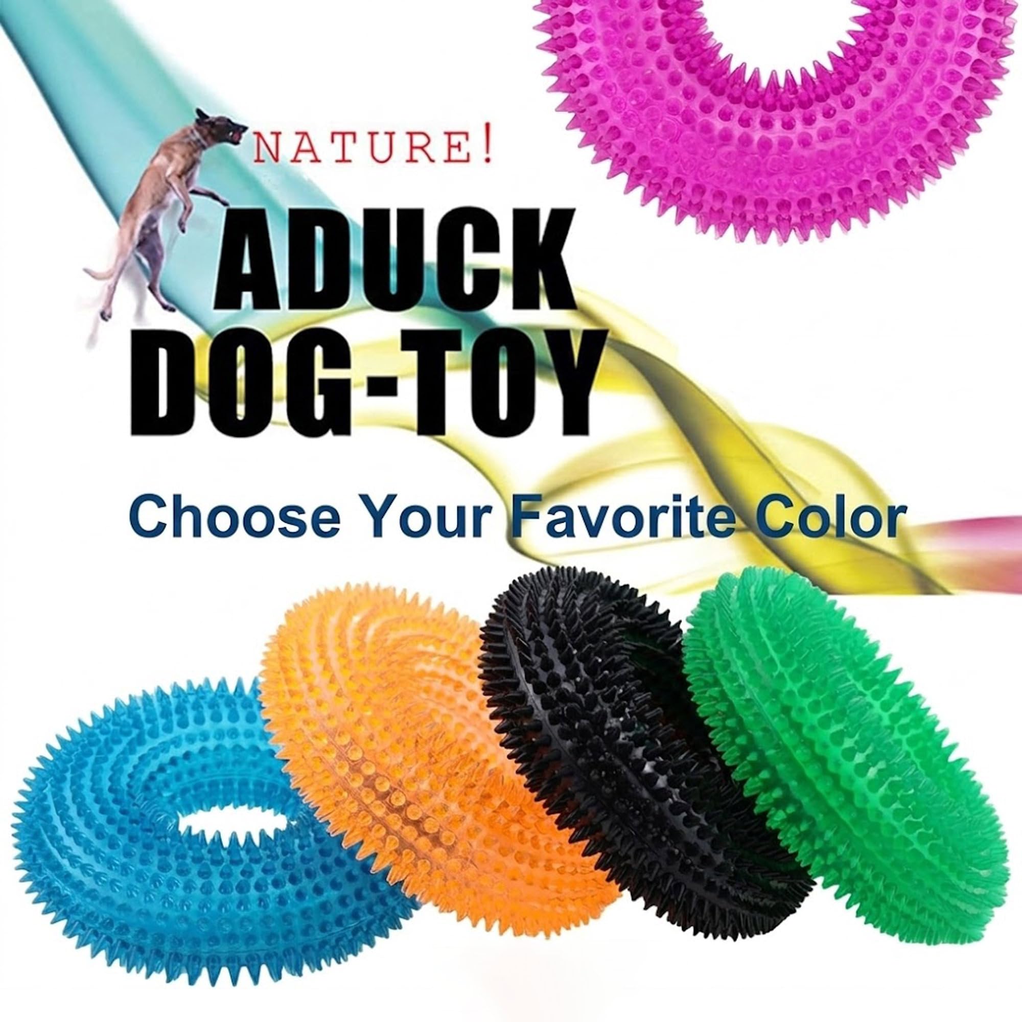 ADUCK Jouet Chien Vision Couleur: couleurs vives favorisent la coordination