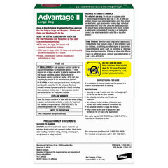 Advantage II : application sous le cou du chien.