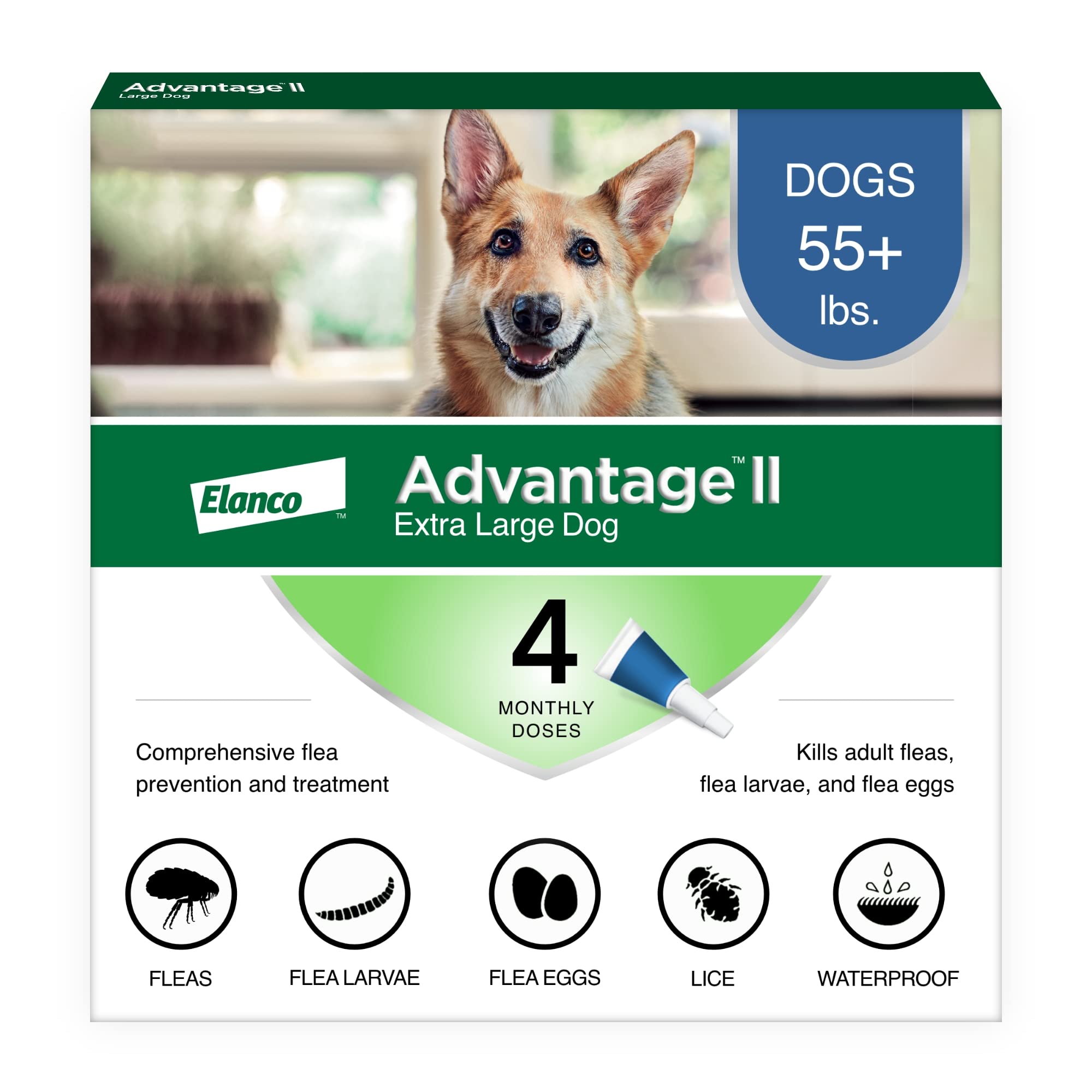 Advantage II XL: application topique rapide pour chien de grande taille.