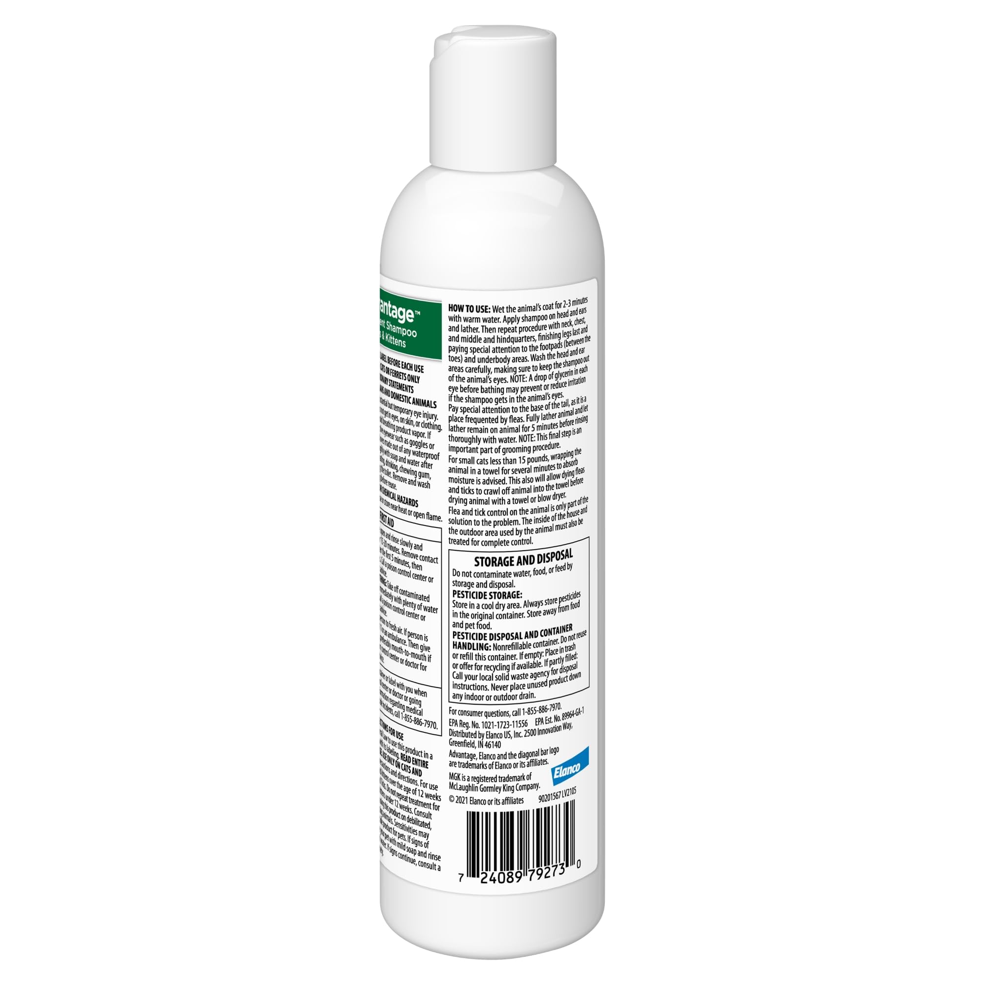 Mousse Avantage couvre le pelage pour un lavage efficace.