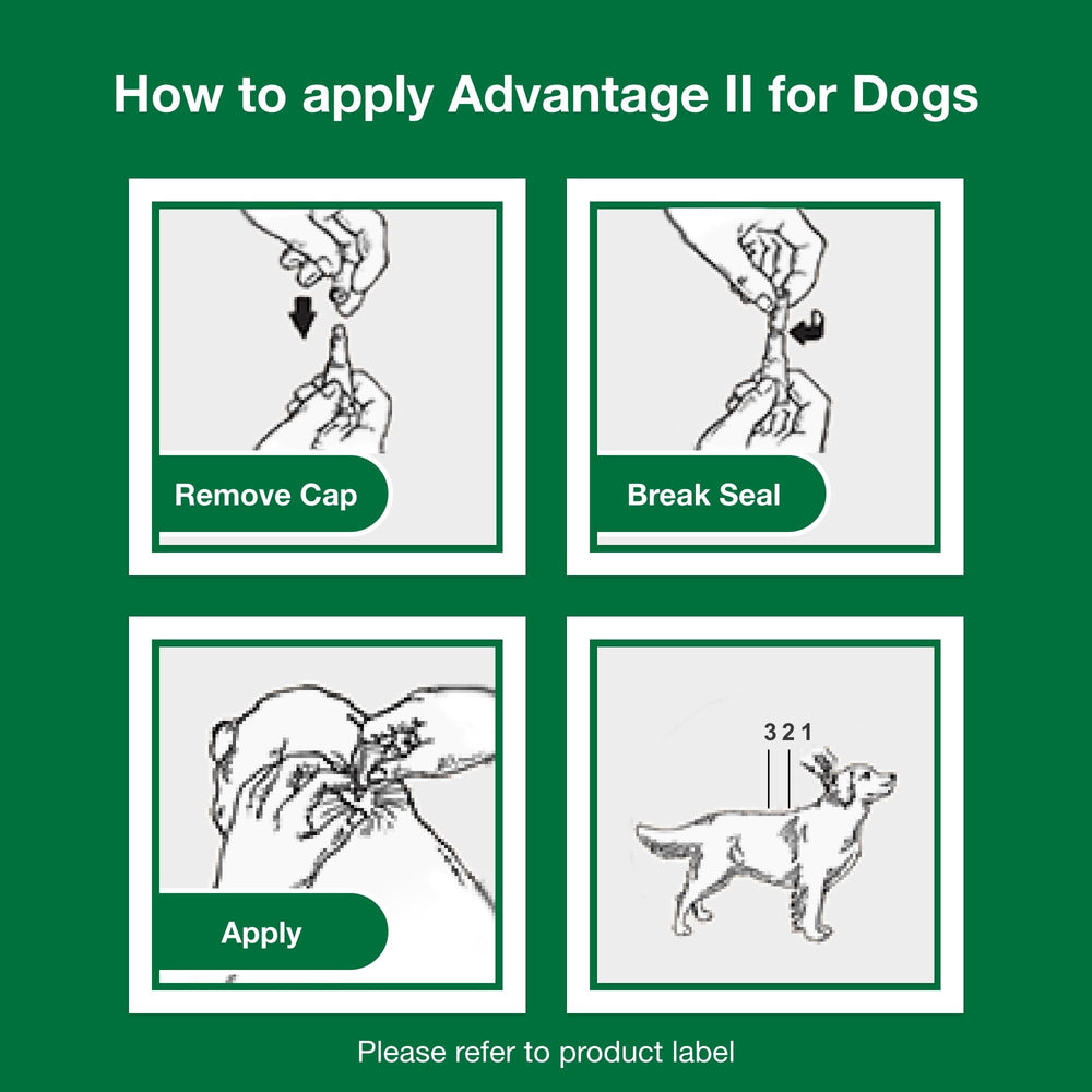 Advantage II Petit Chien – convient dès 7 semaines et 3-10 lb