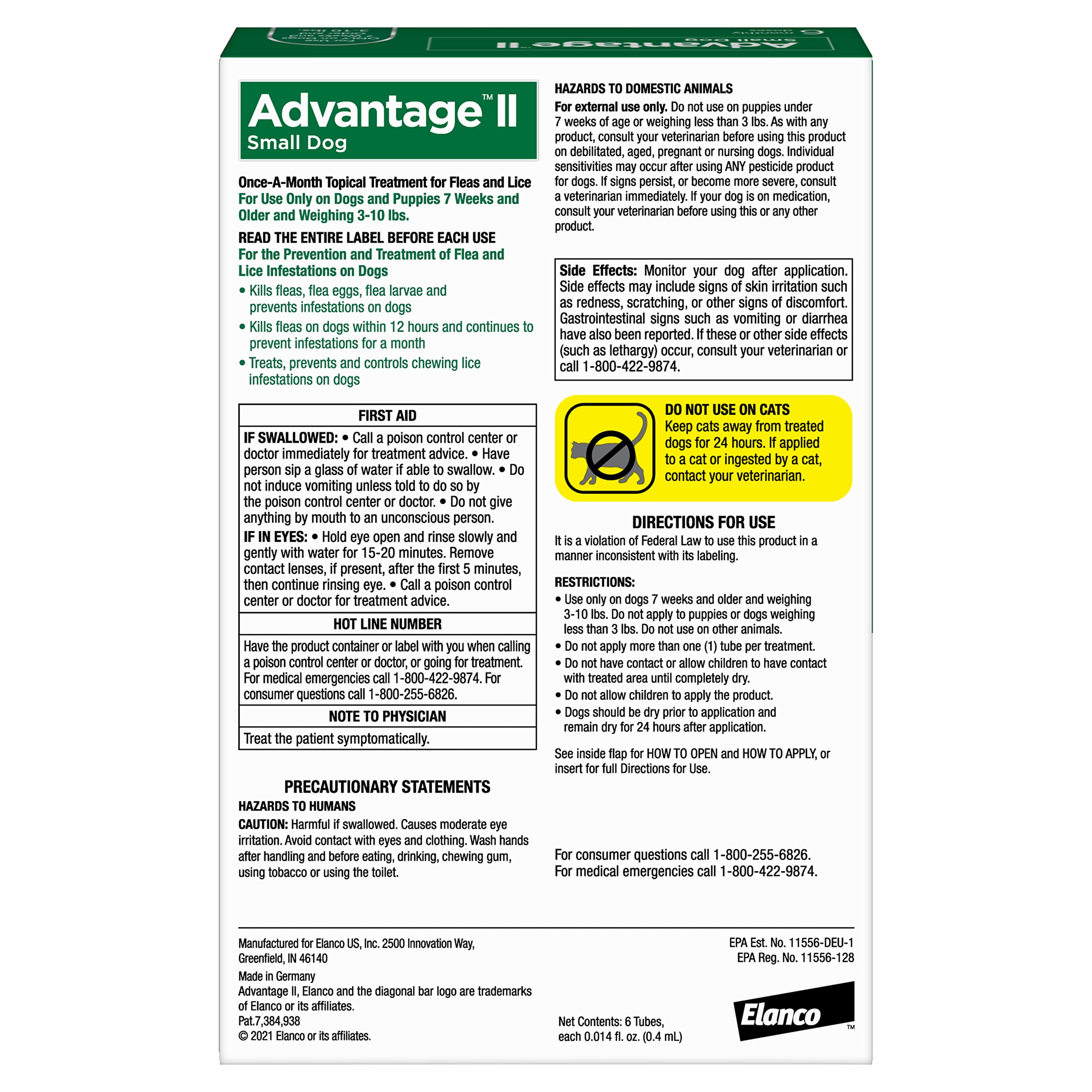Advantage II Petit Chien – efficacité en 12 heures contre les puces