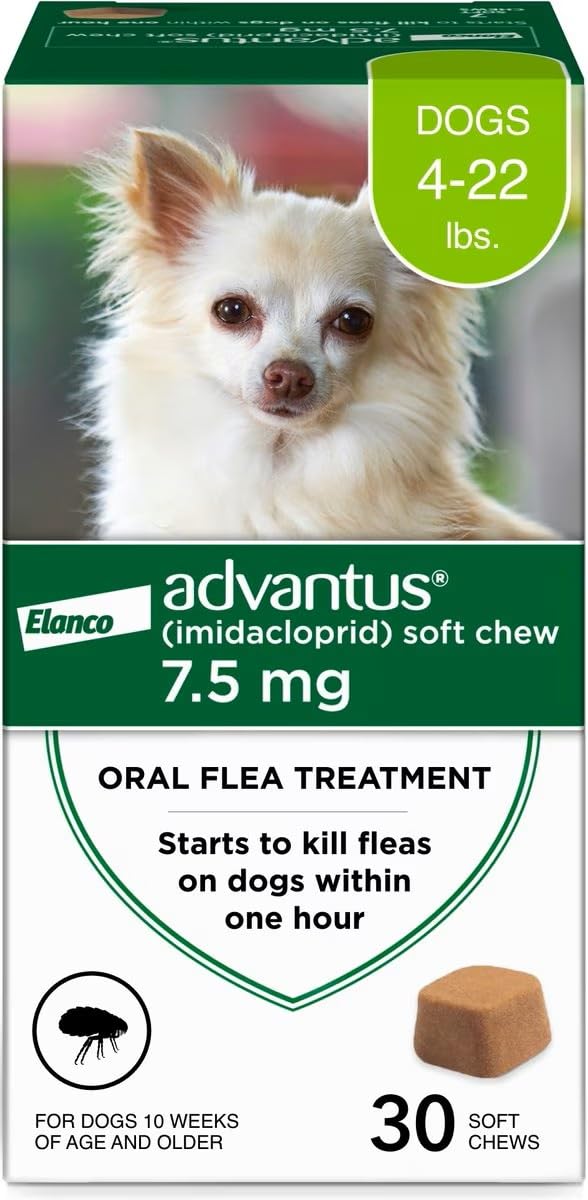 Advantus chien friandise molle-puces rapide, soulagement rapide et retour au jeu.