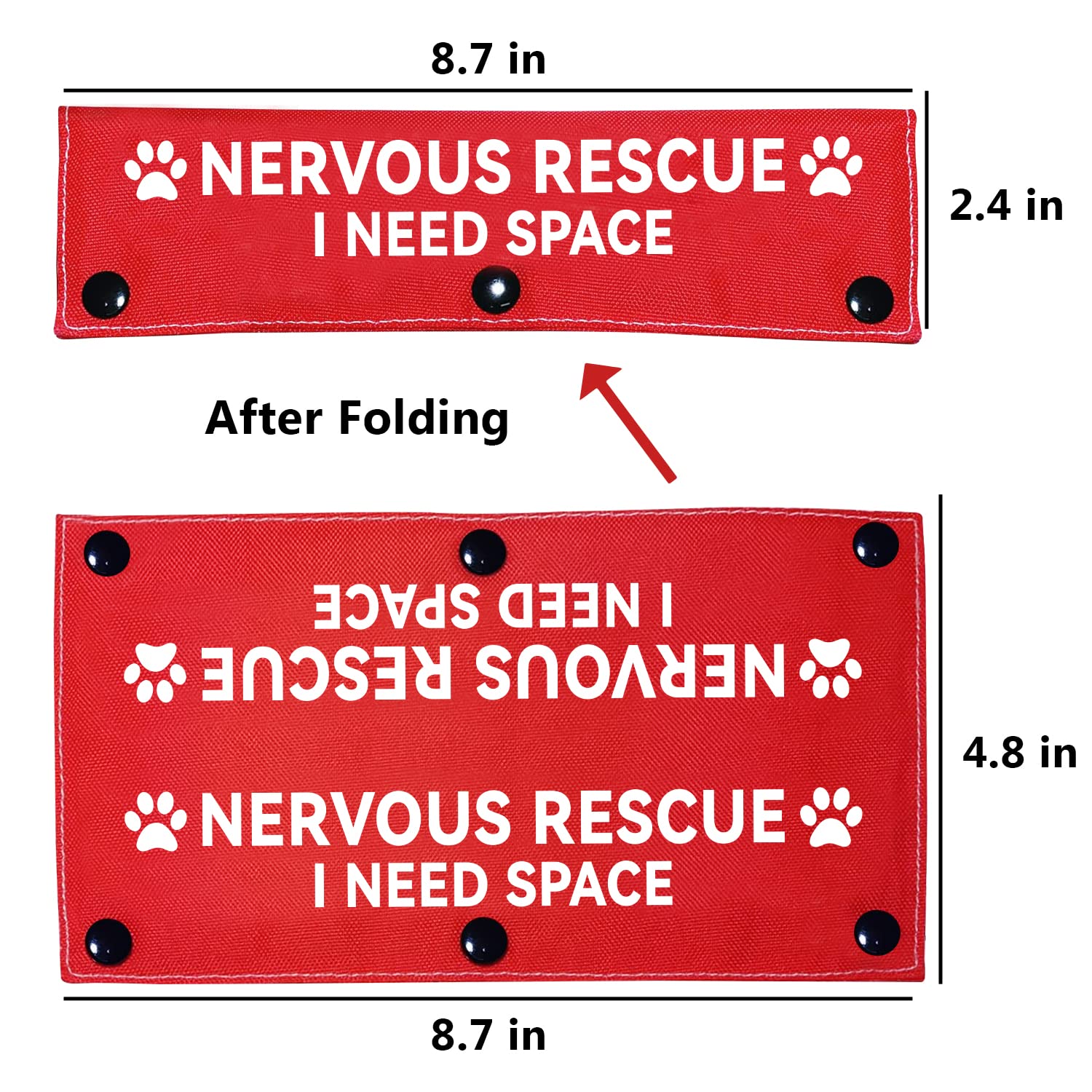 Advivio Nervous Rescue: etiquette d identification rouge suspendue pour urgence.
