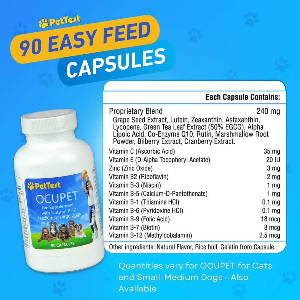 Advocate Pettest Ocupet, antioxydants-yeux: soutien des tissus oculaires.