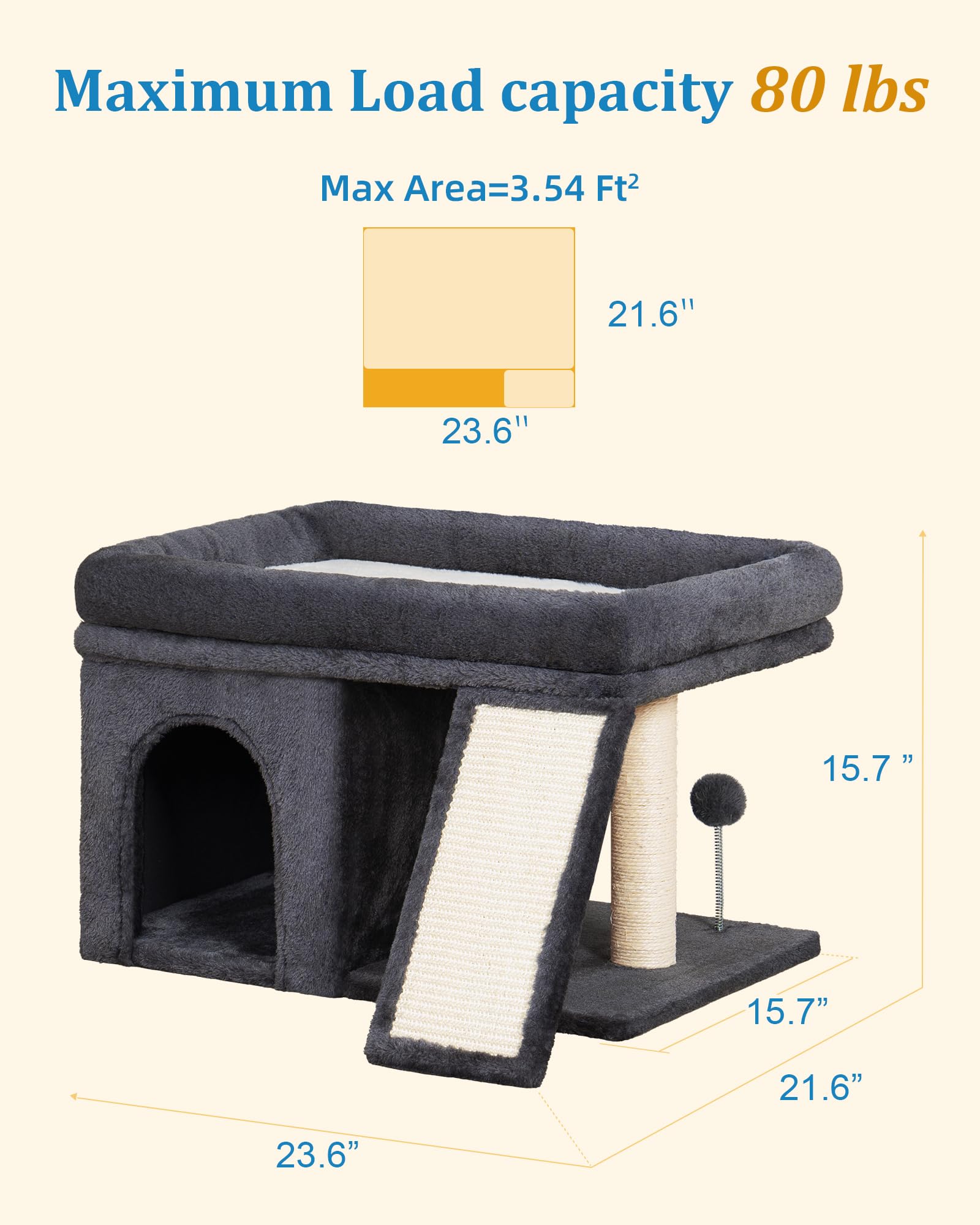 Aechonow XL cabane peluche-confortable pour siestes douces