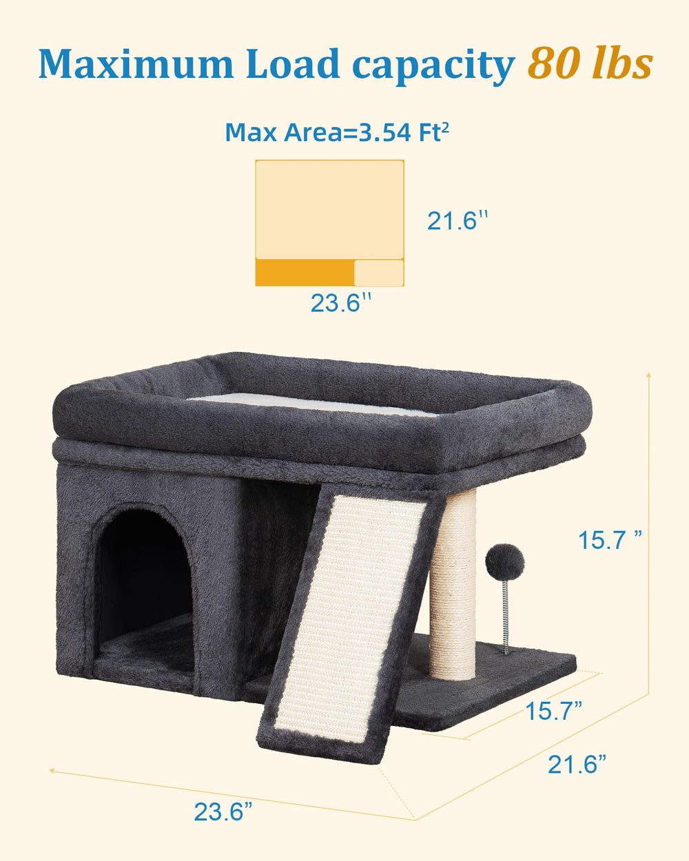 Aechonow XL cabane peluche-confortable pour siestes douces