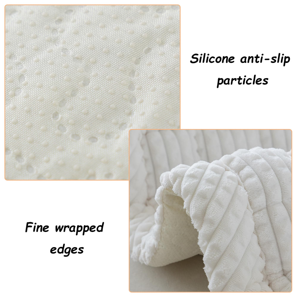 Couverture chien peluche antiderapante AEEISHOMEREFORM, stabilité renforcée sur le canapé