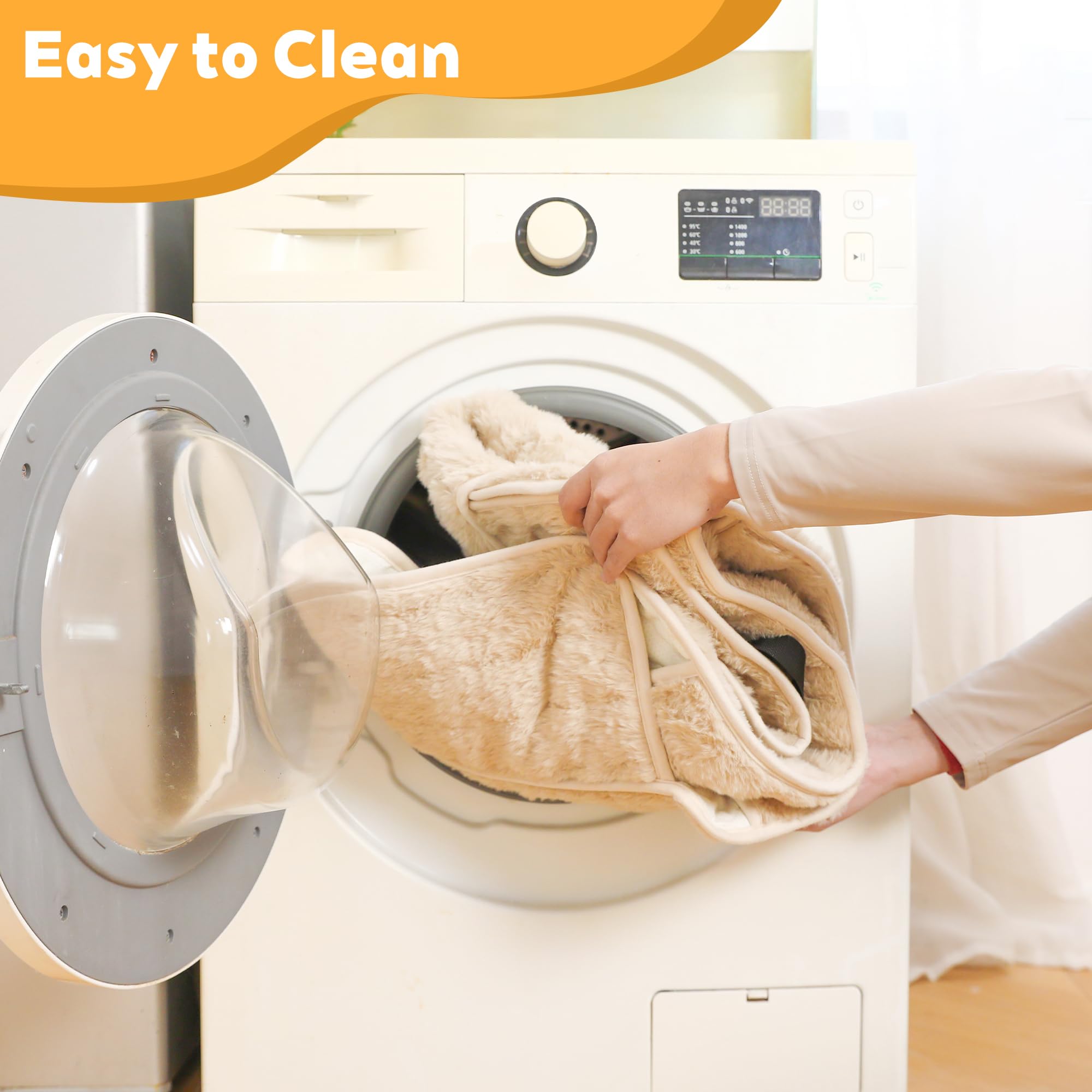 AEEISHOMEREFORM-lavage-machine-beige, nettoyage facile et pratique après les voyages.