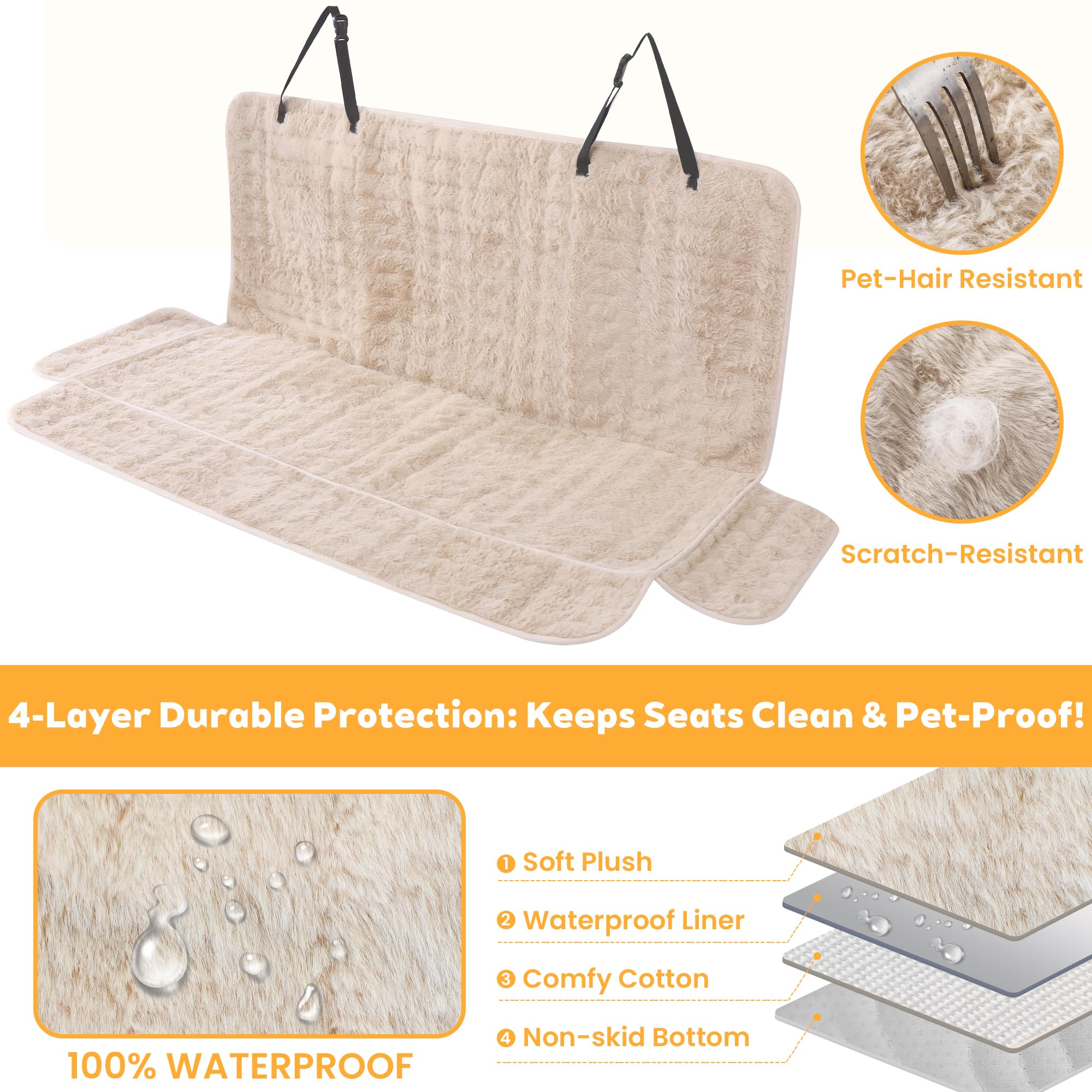 AEEISHOMEREFORM-protection-siège-arrière-beige, bords ajoutant couverture et sécurité.